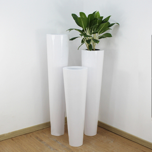 Vases de jardin en fibre de verre écologiques en gros avec trou de drainage, durables pour usage extérieur/intérieur, option logo personnalisé, fabriqués à Binh - Product Image 5