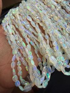 Natural Ethiopian Opal Fancy Shape Beads Best Seller Multi Fire Opal Gemstone Beads Ethiopian Opal Beads For Jewelry 7-10 mm - Product Image 3