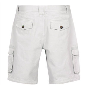 <b>Men</b> Cargo <b>Shorts</b> 100% Cotton Oxford Fabric Mid Waist Breathable Casual Style With Pockets Button Fly Solid Color <b>Bermuda</b> Length - Product Image 4