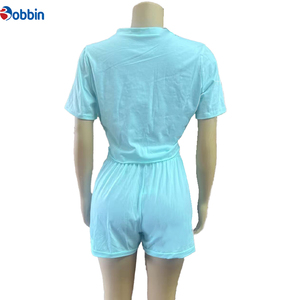 Conjuntos Deportivos Cortos de Verano Estilo Hip Hop, Súper Suaves para Mujer, Conjunto de 2 Piezas, 100% Algodón, Transpirables, de Secado Rápido, Ecológicos, de Manga Corta - Product Image 2