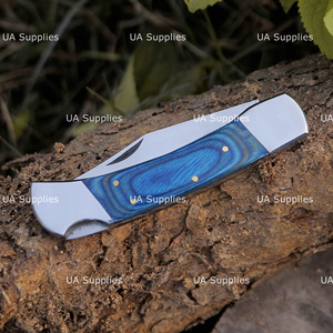 UA Supplies Handmade Carbon Steel Hunting Clip Point Folding <b>Knife</b> 0.5mm Blade Thickness 7in Overall Length OEM Customizable - Product Image 2