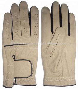 Vente en gros de gants de divertissement sportif en cuir Cabretta Gants de golf en cuir de mouton combinés avec un tissu extensible Gants de golf sur le dessus - Product Image 5