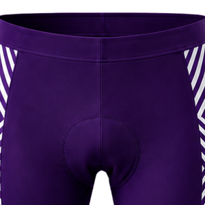 Purple White Custom <b>Cycling</b> Jersey <b>Shorts</b> Set <b>Short</b> Sleeve Full Zip Quick Dry <b>Padded</b> Bicycle Uniform Racing Training Sportswear - Product Image 6