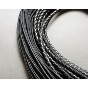 Fouet de dressage premium en daim pour chevaux, avec poignée recouverte de daim ou de cuir, fouets en cuir - Product Image 2