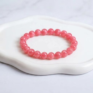 Natural Pink Jade Gemstone <b>Bracelet</b> Handmade Beaded Crystal <b>Bracelet</b> Birthstone Gift <b>Healing</b> Jewelry for Women - Product Image 1