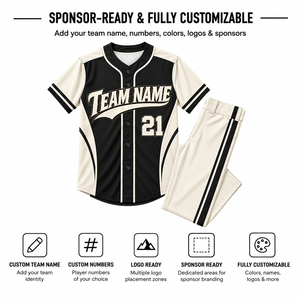 Ensemble d'uniformes de baseball personnalisés pour hommes adultes, manches courtes, 100% polyester, évacuation de l'humidité, impression par sublimation, nom de l'équipe 21 - Product Image 2