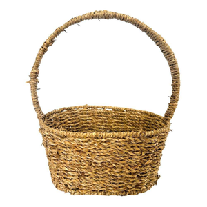 Panier en jonc de mer avec couvercles en osier pour la décoration intérieure, grand panier en jonc de mer, paniers de rangement en jonc de mer naturel, paniers en paille - Product Image 5