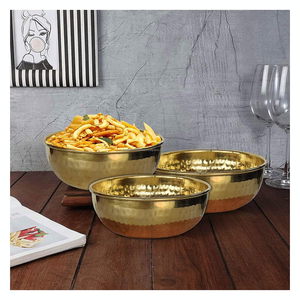 Cuenco de Latón Martillado Hecho a Mano, Cuenco Decorativo de Latón Puro para Decoración del Hogar, Servir Aperitivos, Fruta, Frutos Secos - Product Image 3