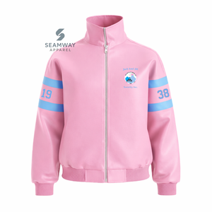 Chaqueta de cuero PU estilo motociclista de Jack And Jill Of America, ropa exterior de cuero para mujer, chaqueta de carreras con bloques de color. - Product Image 2