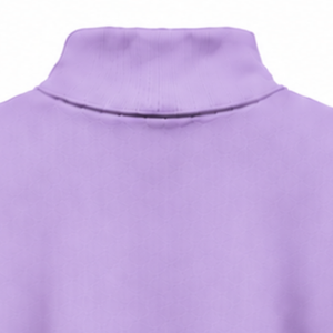 Sweat-shirt unisexe ample à col montant en maille lourde, imprimé personnalisé, style streetwear décontracté, hiver, couleur lilas - Product Image 4