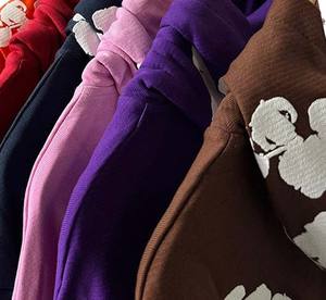 Oferta del 50%: Conjuntos Deportivos de Algodón 100% para Hombre, Sudaderas con Estampado Puff Estilo Denim, Sudaderas con Capucha Estilo Tears, Ropa para Hombre, Sudaderas con Capucha 1 1 - Product Image 5