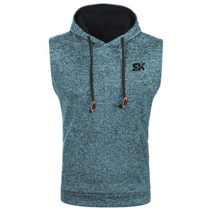 Pulls à capuche pour hommes, nouvelle collection, design tendance, durables, vente en gros, pulls sans manches unis pour hommes en promotion - Product Image 1