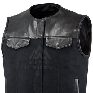 Chaleco de Motocicleta de Cuero Genuino para Hombre, Último Diseño Personalizado, Chaleco de Cuero para Hombre, Chaleco de Cuero en Oferta - Product Image 3