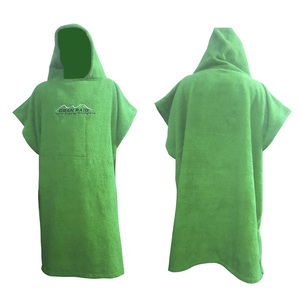 <b>Poncho</b> Bathrobe 100% Cotton Unisex Bathrobe Cotton Sports Towel Soft and Spa Bathrobes - Product Image 1