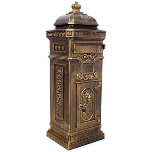 Large Capacity Residential Outdoor Safety <b>Mailbox</b> Garden Floor Rainproof Letter Box with Postbox Stat - Product Image 1