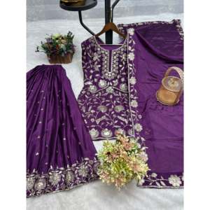 Ensemble de costume pour femme, vêtements de soirée, broderie et travail de séquence - Product Image 6