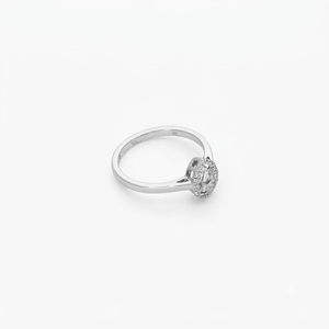 Bague de fiançailles en diamant de laboratoire certifié IGI, taille poire et taille ronde, or 10K 14K 18K, bague de promesse, cadeau d'anniversaire de mariage - Product Image 1