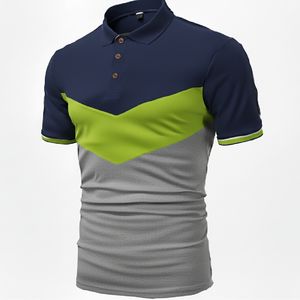 Polo de Estilo Urbano para Hombre, Manga Corta, Transpirable, Mezcla de Algodón, Informal, Verano, Moda Urbana - Product Image 3