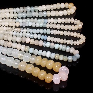 Cuentas de Aguamarina Multicolor de Calidad AAA+, Cuentas de Gemas de Aguamarina Natural Lisas en Forma de Rondelle, Hilo de 15 Pulgadas, Joyería de Aguamarina Multicolor Transparente - Product Image 2