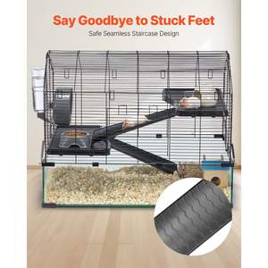 Jaula Metálica para Mascotas de 30x35 Pulgadas para Hámsters, Jerbos, Ratones y Roedores Pequeños - Hábitat para Animales - Product Image 5