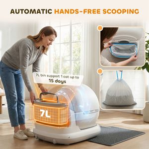 Lettiera Automatica XXL da 72L con Controllo Tramite App, Controllo Odori e Rumore, Sensori di Sicurezza, Gel Deodorante - Autopulente in Materiale PP - Product Image 6