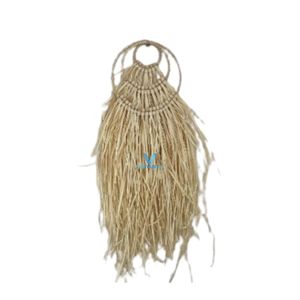 Décoration murale en feuilles de palmier tissées à la main en fibres naturelles, style bohème rustique, décoration d'intérieur de style farmhouse - Product Image 6