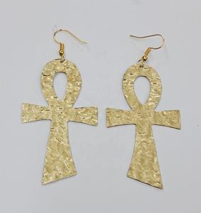 Bijoux de mode pour femmes, boucles d'oreilles en alliage de laiton métallique, style classique et ethnique, boucles d'oreilles pendantes pour cadeau et tenue de soirée, GC-ER-416 - Product Image 1