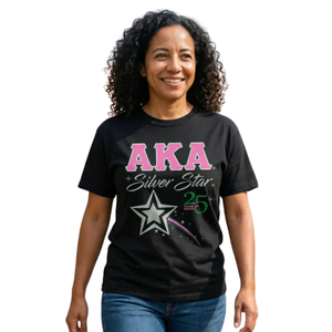Camiseta de Mujer con Estampado de Estrella Plateada, Camiseta Gráfica de Algodón Premium, Manga Corta, Ropa Casual de Moda para Uso Diario - Product Image 4