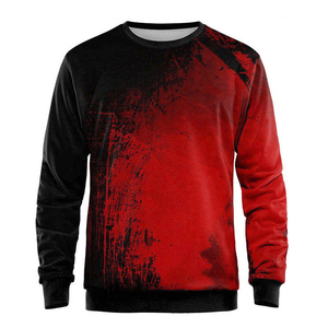 Pull à col rond en coton 100% à imprimé géométrique bleu hiver, manches longues, style coréen, logo, vêtements décontractés pour femmes, 280g - Product Image 1
