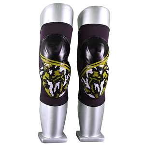 Protège-genoux rembourrés jaunes camouflage personnalisés pour basketball et football, anti-collision, élastiques, protection des articulations, paire - Product Image 1