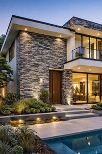 Baldosa de Cemento Hecha a Mano CTS, Baldosa de Piedra Natural Black Desert Storm de 1020 cm, Diseño Moderno para Uso en Villas y Hoteles (CTS-TT-10) - Product Image 4