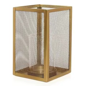 Lanterne haute en laiton doré découpé, porte-bougie en verre en forme de pyramide, éclairage décoratif pour la maison, l'hôtel, les mariages, lanterne de table - Product Image 6