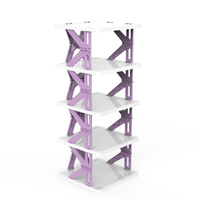 Range-chaussures pliable en plastique à monter soi-même, installation gratuite, organisateur de chaussures pliant à plusieurs niveaux pour la maison et la cuisine