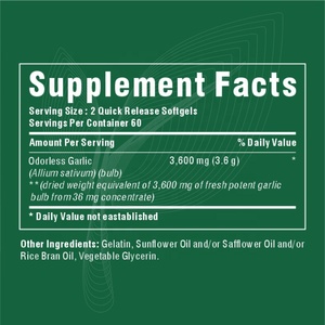 Meelefu OEM/ODM kokusuz sarımsak Softgel, kalp ve kokusuz sarımsak ile dolaşım için ot diyet takviyesi - Product Image 6