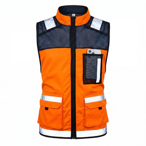 Uniforme de sécurité personnalisé, haute visibilité, réfléchissant, unisexe, toutes saisons, gilet 100% polyester avec plusieurs poches - Product Image 4