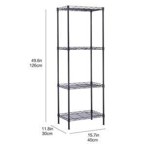 4-Tier Metal Storage <b>Rack</b> <b>Wire</b> <b>Shelving</b> Unit - Product Image 2