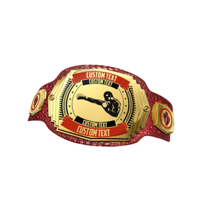 Ceinture de championnat de boxe personnalisée avec texte et design sur mesure, ceinture rouge et or de qualité supérieure pour les événements de boxe et les collectionneurs - Product Image 6