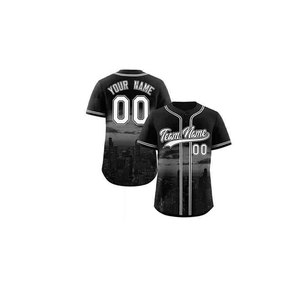 Custom Baseball Uniform Set <b>Men's</b> Black <b>White</b> Sublimated Jersey Pants Gloves Hat <b>Socks</b> Bag All Seasons Moisture Wicking - Product Image 6