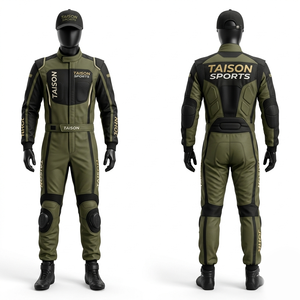 Traje de Karting Premium de Poliéster Cordura 420 GSM, Rojo, Azul, Negro, Multipanel, Ajuste Ergonómico, Logotipo Personalizado con Sublimación y Bordado - Product Image 2