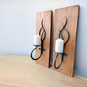 Portavelas Metálico de Pared, Decorativo, en Forma de Corazón, para Decoración del Hogar y Bodas - Product Image 1