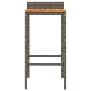 Juego de 2 taburetes de bar grises para muebles de patio para entretenimiento al aire libre - Product Image 4