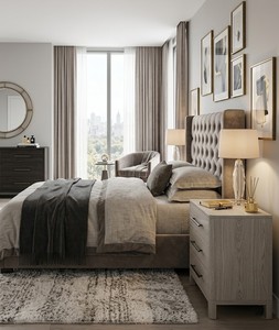 Contemporary High-End Design Sophisticated Gray Oak Chest of Drawers - 3-Drawer Storage Cabinet - Product Image 2