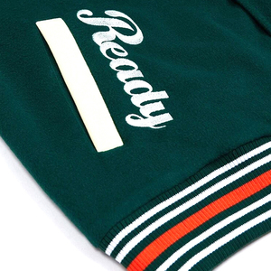 Wholesale OEM Custom Leather Sleeve Varsity Jacket Blank Vintage Latest Style Thick Wool Winter Mens Varsity Bomber Jackets - Product Image 3