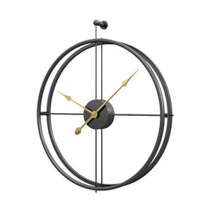 Horloges murales pour salon, meilleure décoration intérieure, horloge murale design pour salon, maison et bureau, avec combinaison métal et bois - Product Image 6