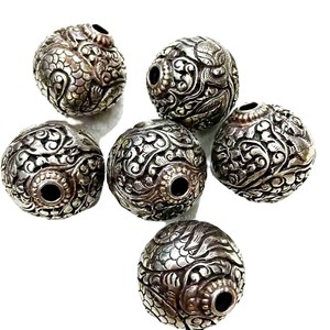 White Metal Jewelry Beads-<b>Shell</b> Bone Coral Round Shape for Necklaces <b>Bracelets</b> & Pendants - Product Image 5
