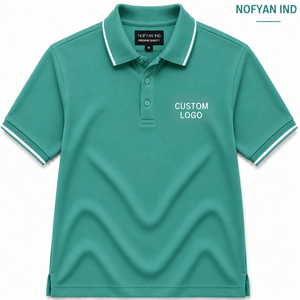 NOFYAN IND Marque Privée OEM Polo Unisexe Personnalisé à Manches Courtes en Coton Couleur Unie Tissu Tricoté Respirant Service - Product Image 1