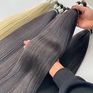 Extensions de cheveux 100% humains, non traités, alignés sur les cuticules, en vrac, provenant d'un seul donneur, couleur naturelle, cheveux vierges vietnamiens, cheveux sains - Product Image 6