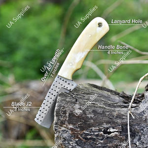 Couteau de boucher en acier inoxydable, lame pleine, manche en os de chameau, qualité industrielle OEM - Product Image 3