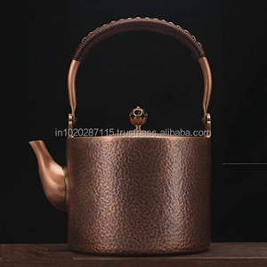 Ethnic copper <b>kettle</b> for cultural kitchen decor tea brewing classic <b>stovetop</b> design premium home dining collection - Product Image 2