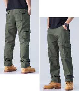 Pantalon cargo homme décontracté en coton 100% léger et écologique, coupe droite, multi-poches, grande taille, nouvelle collection, vente flash - Product Image 6
